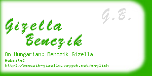 gizella benczik business card